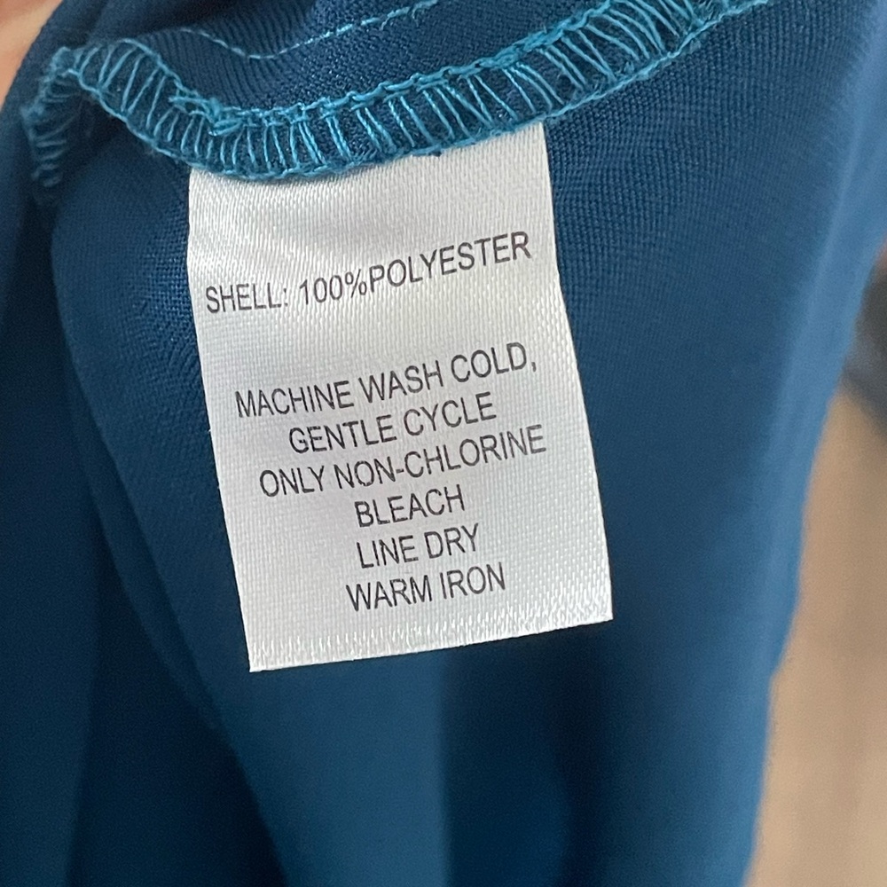 NWT House of Harlow 1960 Teal Blue Halter Dress Cocktail Cowl neck Satin Maxi M - Picture 12 of 12